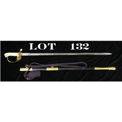 English Naval Officer’s dress sword and  scabbard by Wilkinson, approx. 38” overall  with an approx.