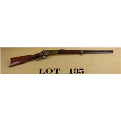 Winchester Model 1866 lever action rifle, .44  cal., 24” octagon barrel, brass frame, blued  barrel 