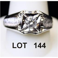 41-point high quality antique cut solitaire  diamond in white gold mounting. Est: $250 -  $500