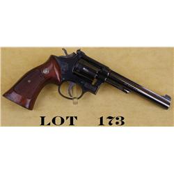 Smith & Wesson Model 48 4-screw DA revolver,  .22 MRF cal., 6” barrel, blue finish,  checkered comba