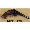 Image 1 : Smith & Wesson Model 48 4-screw DA revolver,  .22 MRF cal., 6” barrel, blue finish,  checkered comba
