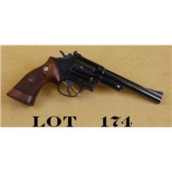 Smith & Wesson Model 53 DA revolver, .22  Magnum caliber with six cylinder inserts, 6”  barrel, blue