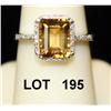 Image 1 : Ladies ring with 2.6ct citrine and .1ct in  diamonds. Est: $1,000 - $1,200