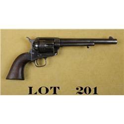 Colt SAA revolver, U.S. marked, .45 cal.,  7-1/2” barrel, blue and case hardened finish,  wood grips