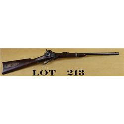 Sharps New Model 1859 percussion carbine, .54  cal., 22” round barrel, brown finish, wood  stocks, #