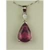 Image 1 : Spectacular 14 karat yellow gold ladies  custom made pendant set with a very large  pink tourmaline 