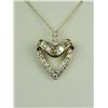 Image 1 : Stunning 14 karat yellow gold ladies custom  design heart shape pendant fine set with over  34 round