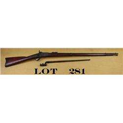 Out-of-the-attic condition Peabody Civil War  era drop breech rifle, .45 cal., 33” barrel,  blue fin