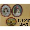 Image 1 : Collectible Beer Tray lot of three old  painted metal trays including: 1) An oval  tray approx. 17” 
