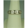 Image 1 : Brilliant 14 karat yellow gold ladies custom  made ring invisible set with 20 princess cut  diamonds