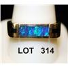 Image 1 : Custom 14kt band ring mounted with Lapis and  Onyx, signed “LB”. Est: $200 - $400
