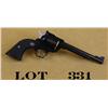 Image 1 : Ruger New Model Single-Six revolver, .17HMR  cal., 6-1/2” barrel, black finish, checkered  black Rug