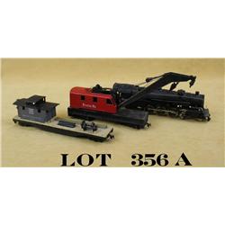 Lot of collectible original HO scale train  cars including an engine and two Santa Fe  marked cars i