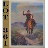 Image 1 : Original unframed color print by Western  artist Frank Tenney Johnson entitled “On the  Open Range” 