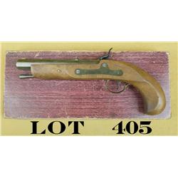 Spanish made “Jukar” black powder  reproduction of a single shot percussion  pistol, .45 cal., 7” he