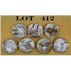 Image 1 : Set of 7 Franklin Mint collector plates  “Water Birds of the World” series circa 1981  in excellent 