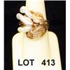 Image 1 : Moby pearl and fancy custom gold ring. Has  been sized. 10-14kt. Est: $100 - $300