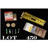 Image 1 : Small misc. lot of ammo and cleaning supplies  including two collectible percussion cap  tins, one m