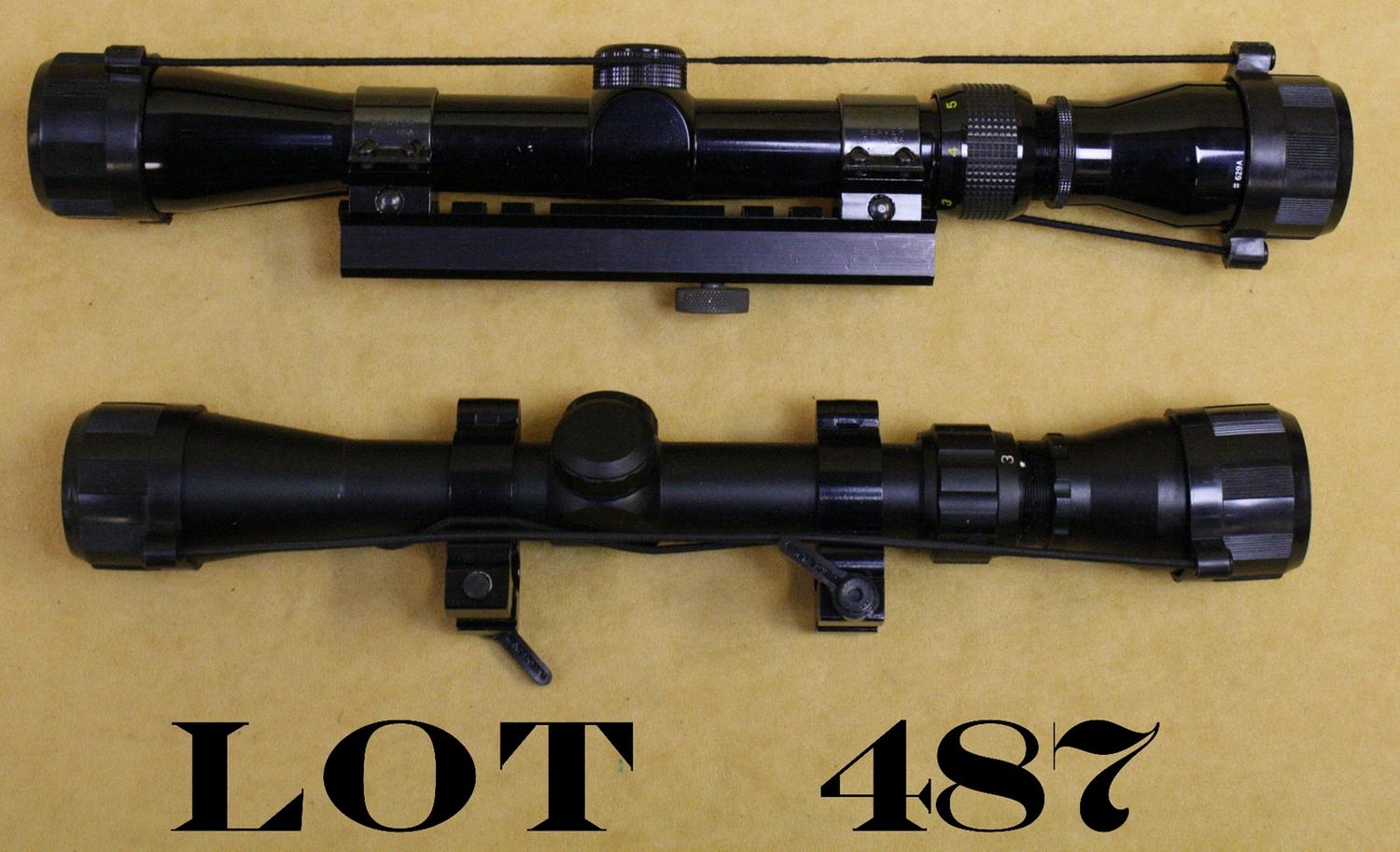 Lot of two rifle scopes; one is Chinese made in the box, 9 X 32M with