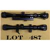Image 1 : Lot of two rifle scopes; one is Chinese made  in the box, 9 X 32M with lense covers and  scope mount