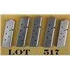 Image 1 : Lot of 5 Colt magazines, .45 caliber, 8 round  for 1911-A1 style semi-auto pistols, all in  overall 