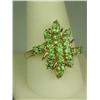 Image 1 : Dazzling 14 karat yellow gold ladies cluster  design ring fine set with approx. 2.00 carats  in fine