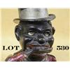 Image 2 : Top Hat iron articulating mechanical bank  approx. 8” in height retaining considerable  original pai