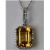 Image 2 : Ladies chain pendent including 3.5ct citrine  and .1ct in diamonds. Est: $850 - $1,000