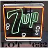 Image 1 : Advertising Neon sign for 7-UP soft drink,  approx. 20” x 17” in overall good condition  at time of 