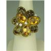 Image 1 : Dazzling 18 karat yellow gold very heavy  vintage design ring fine set with high  quality citrine, c