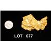 Image 1 : Authentic and natural gold nugget, 76.6 grams  (2.702 oz). Est: $3,000 - $6,000
