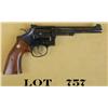 Image 1 : Smith & Wesson Model 48-2 DA revolver,  .22M.R.F. cal., 6” barrel, blue finish,  smooth wood combat 