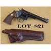 Image 1 : Colt Trooper MK III DA revolver, .357 Magnum  cal., 6” barrel, blue finish, combat  checkered gold m