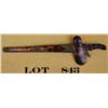 Image 1 : Large Malayan Kris with classic style wavy  blade, jeweled grip base with carved wood  grip, approx.