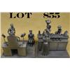 Image 2 : Lot of two pewter limited edition Franklin  Mint displays, one entitled “The Millinery  Shop” by Alb