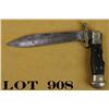 Image 2 : Old large folding knife approx. 12” overall  with an approx. 7” blade marked “Hunting  Knife” on the