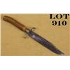 Image 1 : Clip point belt-size knife with round stag  handle approx. 12-1/2” overall with an  approx. 7” blade