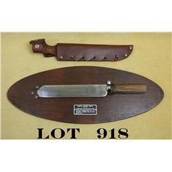 Reproduction Commemorative Daniel Boone Bowie  style knife, stainless steel by Carvel Hall,  approx.
