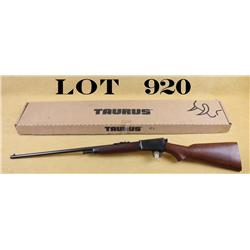 Taurus Model 63 semi-auto rifle, .22LR cal.,  23” round barrel, blue finish, wood stock,  #WL1112. T
