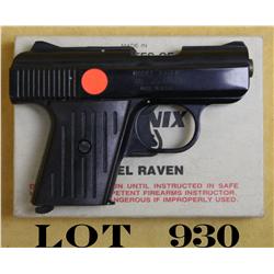 Phoenix Arms Raven Model semi-auto pocket  pistol, .25 cal., 2-1/2” barrel, blue finish,  hard rubbe