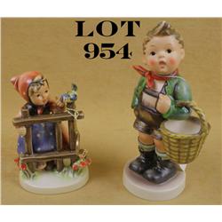 Lot of two porcelain figurines by Goebel in  factory cardboard boxes and in excellent  condition at 