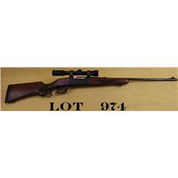 Savage Model 99F lever action rifle, .243  Win. cal., 22” round barrel, blue finish,  checkered wood