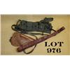 Image 1 : Misc. small lot of misc. holsters and belts  including a US leather shoulder holster and  strap for 
