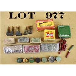 Interesting collector ammo lot including a  “brick” of 500 rounds of .22 Winchester  Automatic ammun