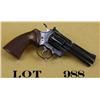 Image 1 : Colt Python DA revolver, .357 magnum cal., 4”  barrel, blue finish, checkered wood  medallion combat