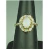Image 1 : Pleasant 10 karat yellow gold ladies ring set  with nice Australian opal weighing approx.  2.00 cara