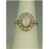 Image 2 : Pleasant 10 karat yellow gold ladies ring set  with nice Australian opal weighing approx.  2.00 cara
