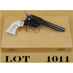 Presentation lined wood cased West Virginia  Centennial Model Colt SAA revolver, .45 cal.,  5-1/2” b