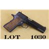 Image 2 : Springfield Armory Model 1911-A1 semi-auto  pistol, .45 cal., 5” barrel, mat black  finish, checkere