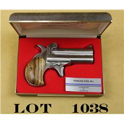 American Derringer Corp. O/U derringer, .44  magnum cal., 3” barrels, stainless steel  construction,
